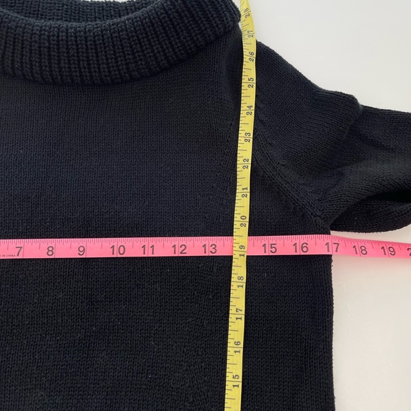 Anthropologie Field Flower Black Tunic Sweater Women’s Size Small - Picture 8 of 10